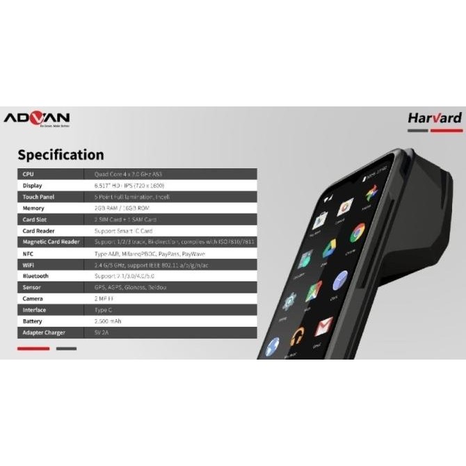 

Promo Advan Harvard C1 - Edc Mobile Thermal Printer Mesin Kasir Pos Android