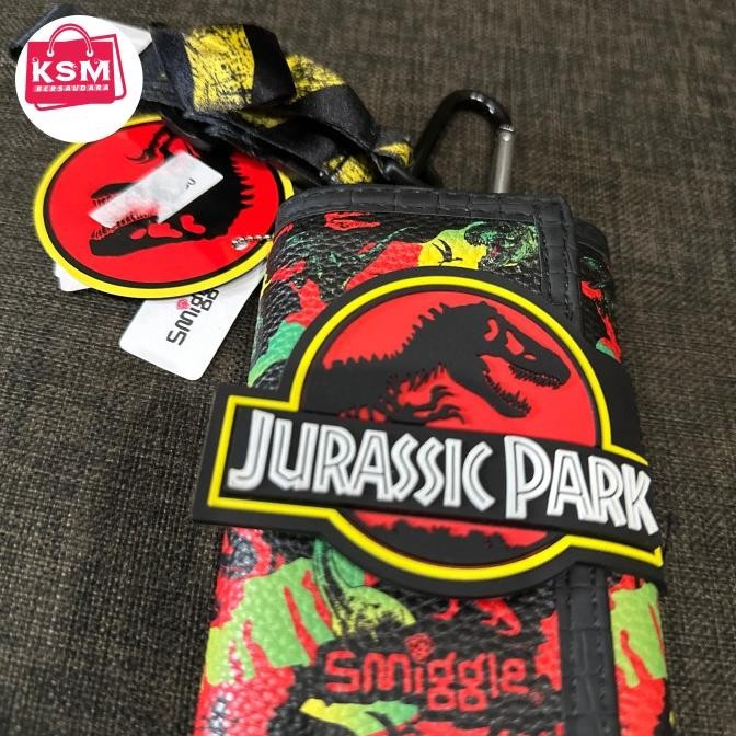 Smiggle Jurassic Park Dompet Lanyard anak laki laki Original