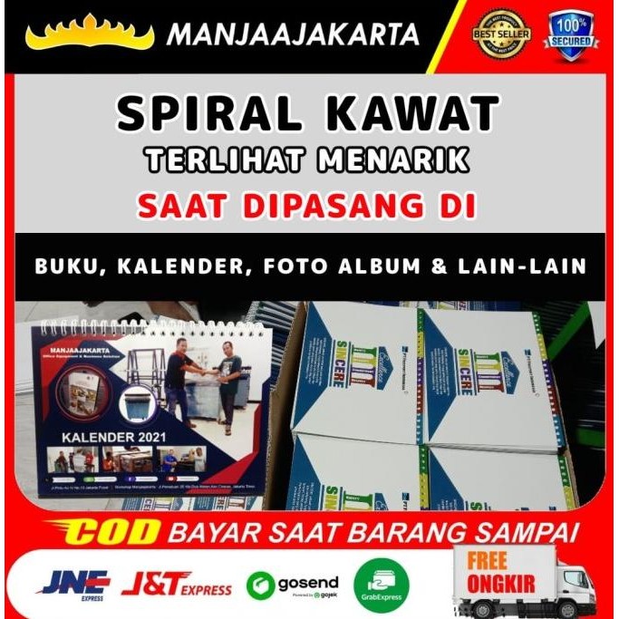 

Murah Ring Kawat Topas Plus Nomor 16 Kawat Spiral 1 Inch Jilid Buku Spiral