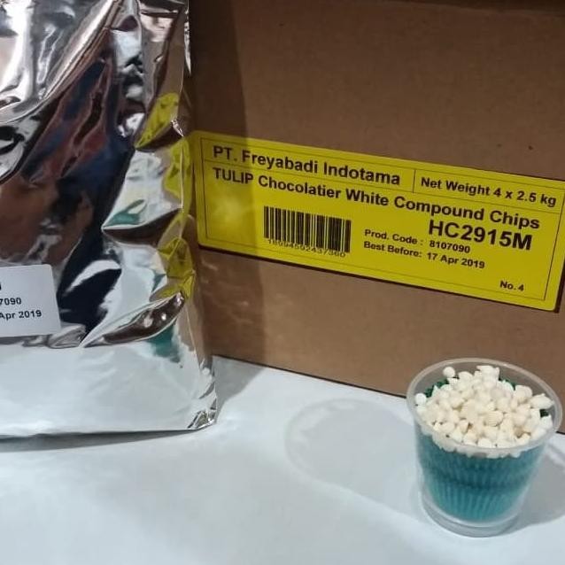 

Tulip white compound chip repack 250gram murah