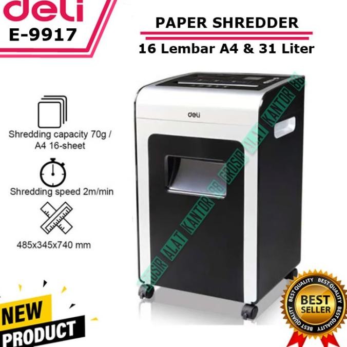 

Murah Paper Shredder Deli E9917-Eu / Mesin Penghancur Kertas Deli E-9917