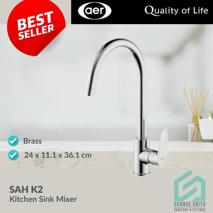 Aer Kran Sink Panas Dingin Keran Dapur Angsa-Kitchen Faucet Sah K2 New Stok