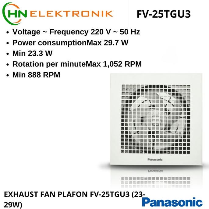 Exhaust Fan Plafon Fv-25Tgu3 (23-29W) New Stok