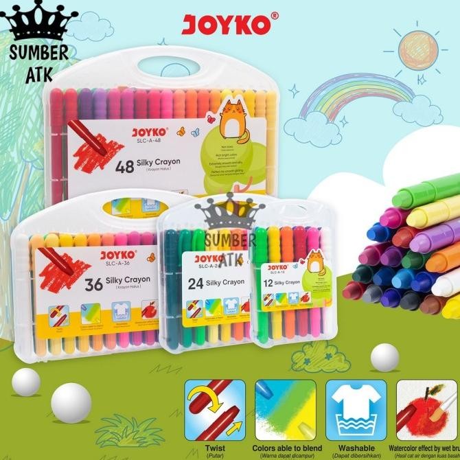

Silky Crayon Krayon Halus Joyko SLC-A Warna 12 dan 24 COLOR ZER