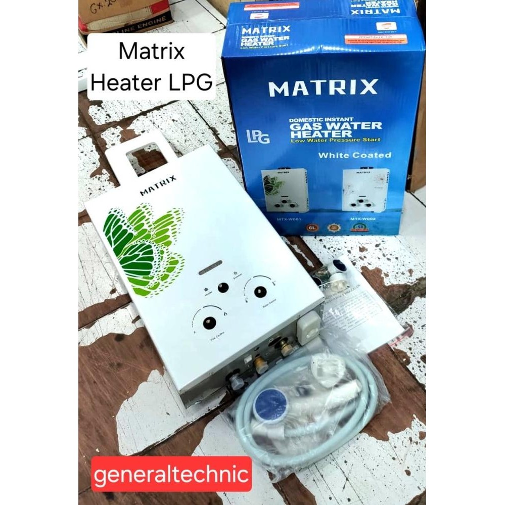 Gas Water Heater Matrix W001 Lpg Water Heater W-001 Matrix Heater W001 New Stok
