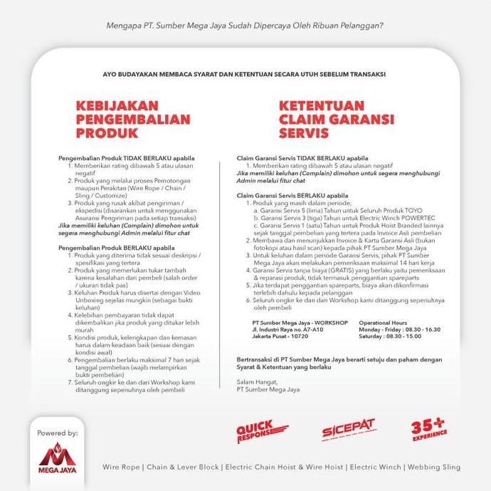 

Powertec Tali Tambang Manila Rope 16Mm X 190M X 33Kg Tampar Dadung New Stok