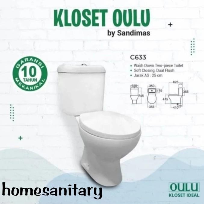 Toilet Closet Duduk Ulu Paket Hemat Tinggal Pasang New Stok