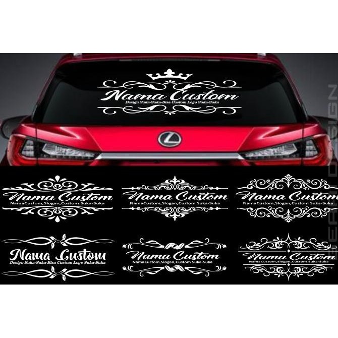 Stiker Cutting Kaca Mobil, Stiker Custom, kaca belakang