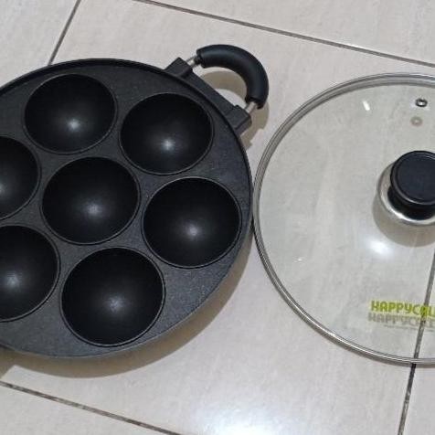 Cetakan Kue 7 lubang cekung happy call/ Cetakan Serabi 7 lubang cekung/cetakan apem 7 lubang cekung 