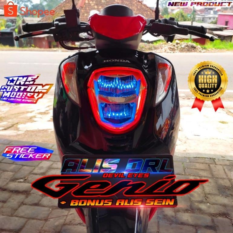 LAMPU ALIS DRL LED BONUS ALIS SEIN BONUS DEVIL EYES GENIO AKSESORIS MOTOR LAMPU VARIASI LIS LED GENI