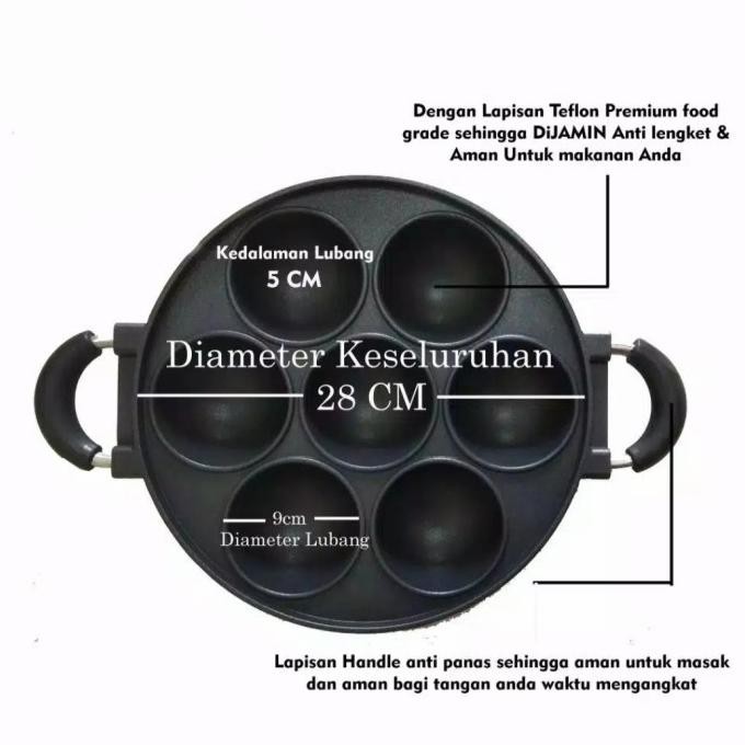 happy call 7 lubang (cetakan kue/serabi)