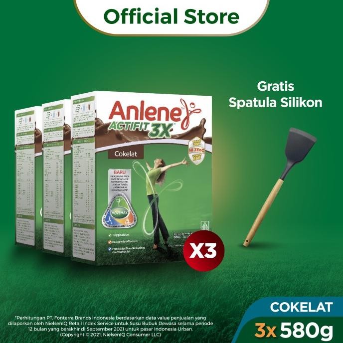 

Sale Anlene Actifit 3X Susu Bubuk Dewasa Cokelat 3X 580G - Free Gift