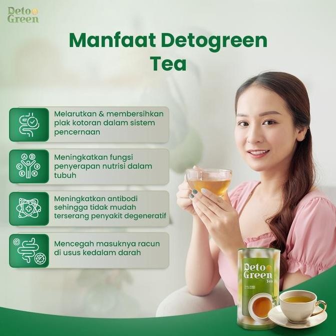 

Sale Detogreen Tea Minuman Teh Celup Isi 50 Gr Bisa Air Panas/ Hijau/ Gula/ Honey ) Lemon (Gmv)
