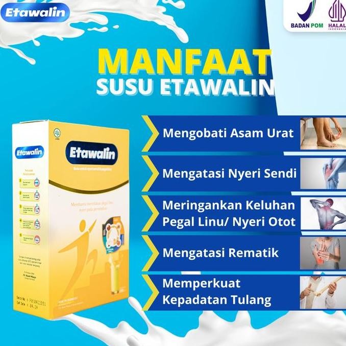 

Murah Etawalin Sendi & Tulang Sehat 3 Box @200Gr Bahan Minuman Susu Bubuk Dairy Milk Kambing Apotek Indonesia