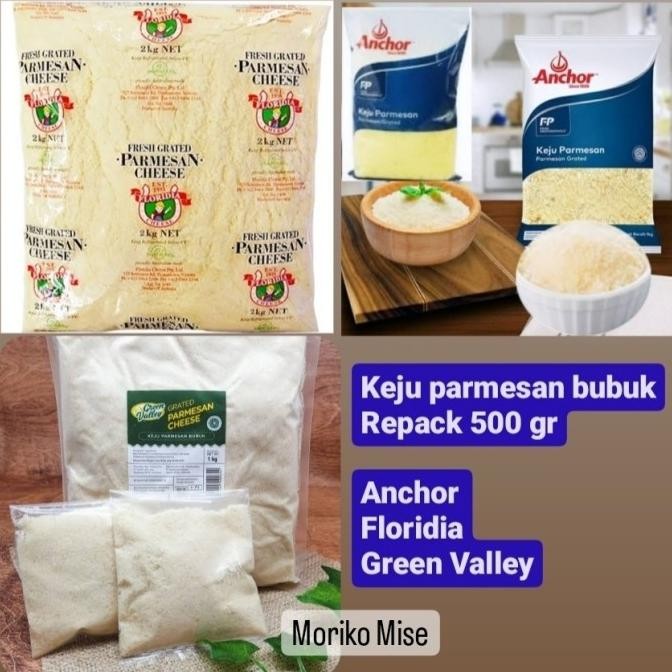 

keju parmesan 500 gr floridia / GRATED parmesan cheese green valley