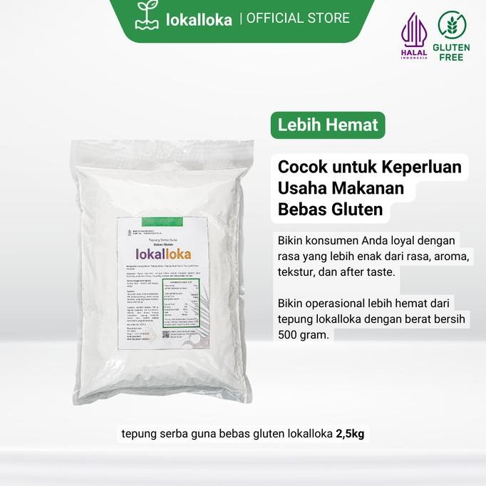 

Grosir Tepung Serba Guna Bebas Gluten Lokalloka 2,5 Kg Pengganti Terigu