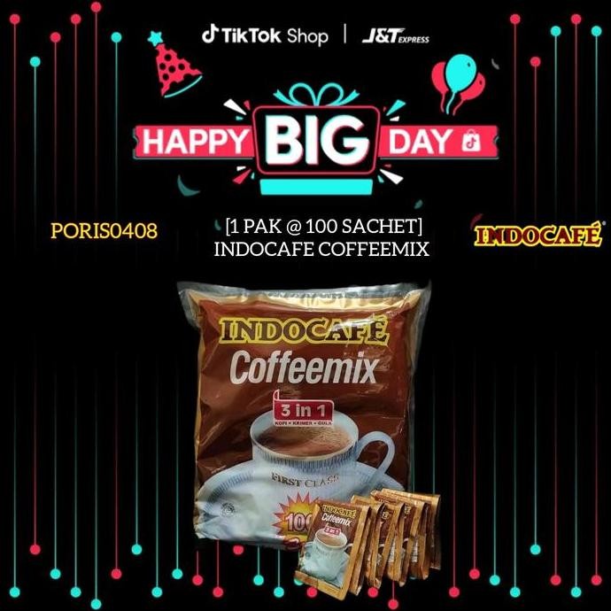 

Sale Indocafe Cofeemix [1 Pak = 100 Sachet]