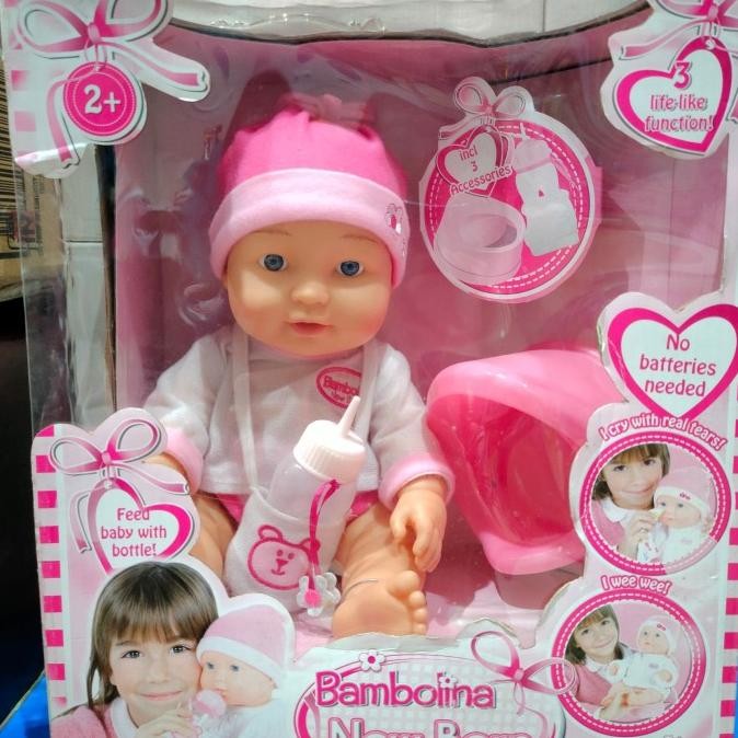 Boneka Bambolina New Born Baby Doll nangis