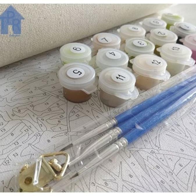 

DIY - Set Melukis / painting by number kit - RETRO 40x50cm. part-1