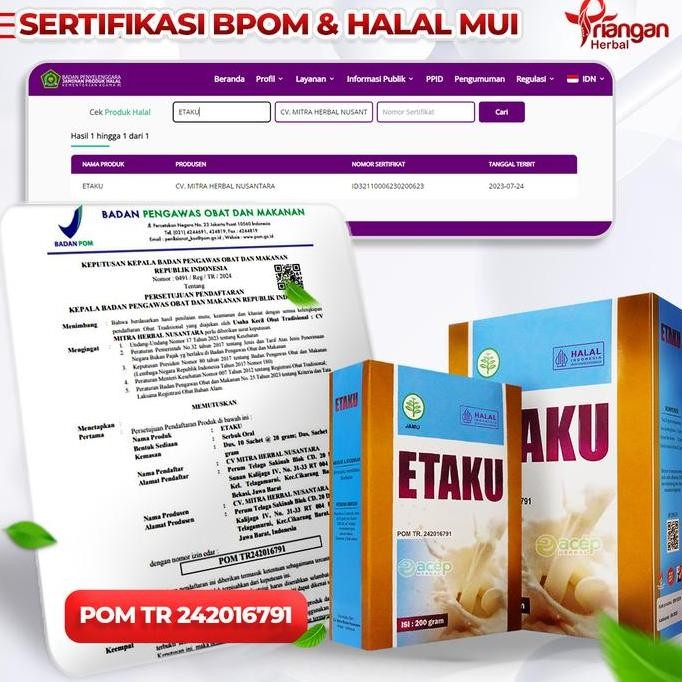 

Promo Priangan Herbal - Etaku Goat Milk Susu Bubuk Herbal Kesehatan Ekstrak Susu Kambing Etawa Isi 200 Gram Bubuk Milk Dairy