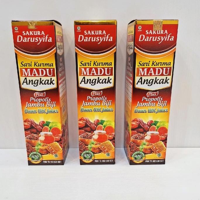 

Grosir Sari Kurma Madu Angkak Plus Propolis Jambu Bji Daun Ubi Jalar 470Gr