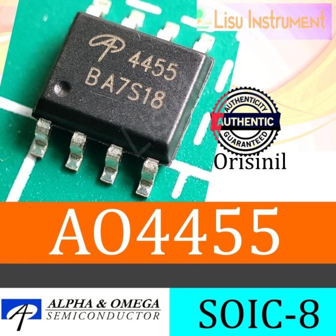 Murah AO4455 30V 17A P-Channel MOSFET SOIC-8 Alpha & Omega Semiconductor Ori lisu992 Buru Order