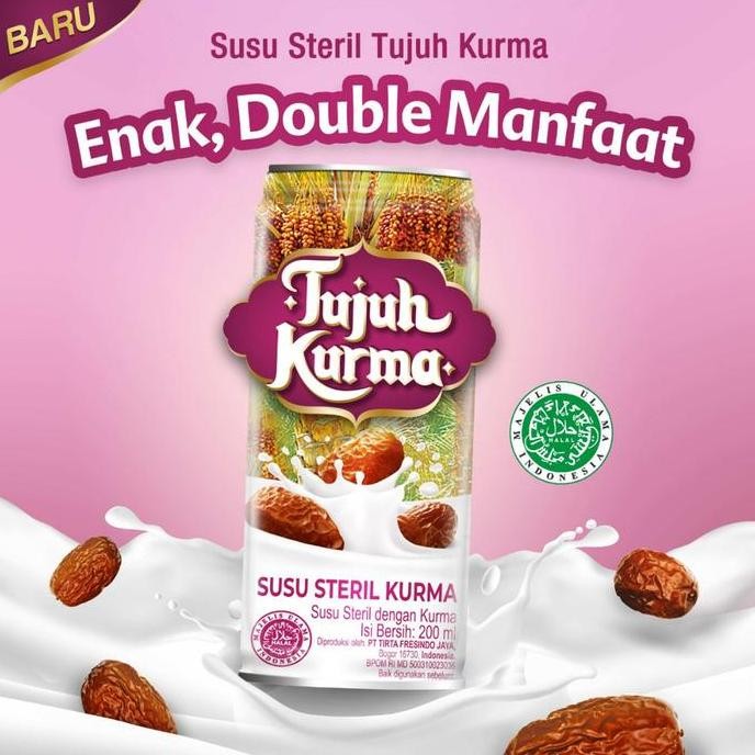 

Murah 7 Kurma Susu Steril Tujuh Kurma Vitamin A,B Dan C 1 Dus Isi 12