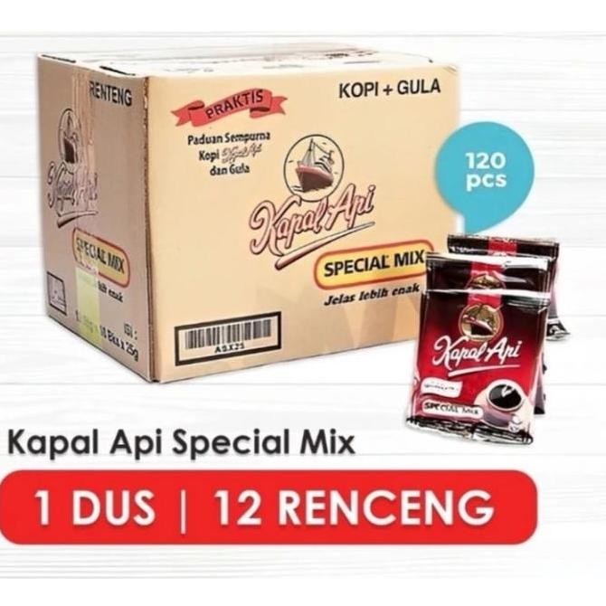 

Murah [1Dus] Kopi Kapal Api Spesial Mix 23Gr X 12 Renceng X 10 (120Sachet)