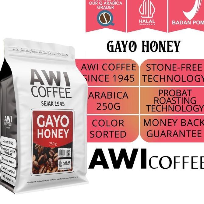 

Sale Awi Coffee Gayo Black Honey 250G Biji | Arabica Roasted Coffee Beans| Aceh Gayo Specialty | Arabica | Natural | Organic