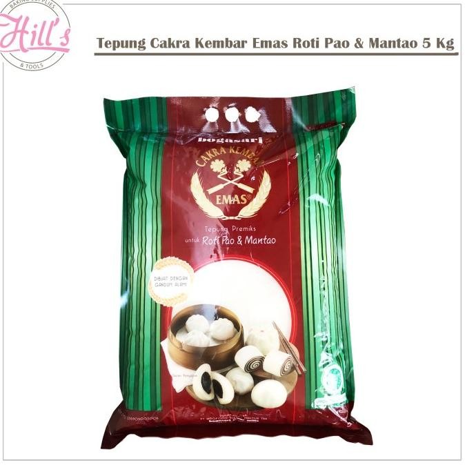 

Murah Cakra Kembar Emas Pao Dan Mantao 5 Kg / Tepung Bogasari 5Kg