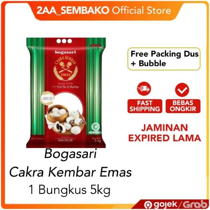 Sale Tepung Terigu Cakra Kembar Emas Pao 5Kg 1Pcs