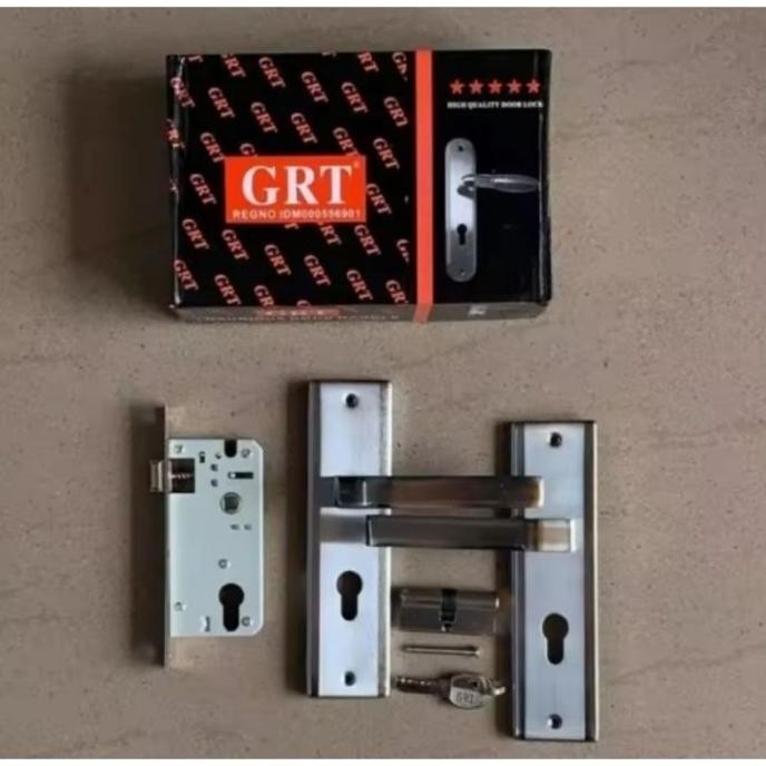 [Good] (1 SET) SLOT GANGGANG KUNCI PINTU RUMAH NETZ UKURAN TANGGUNG STAINLESS