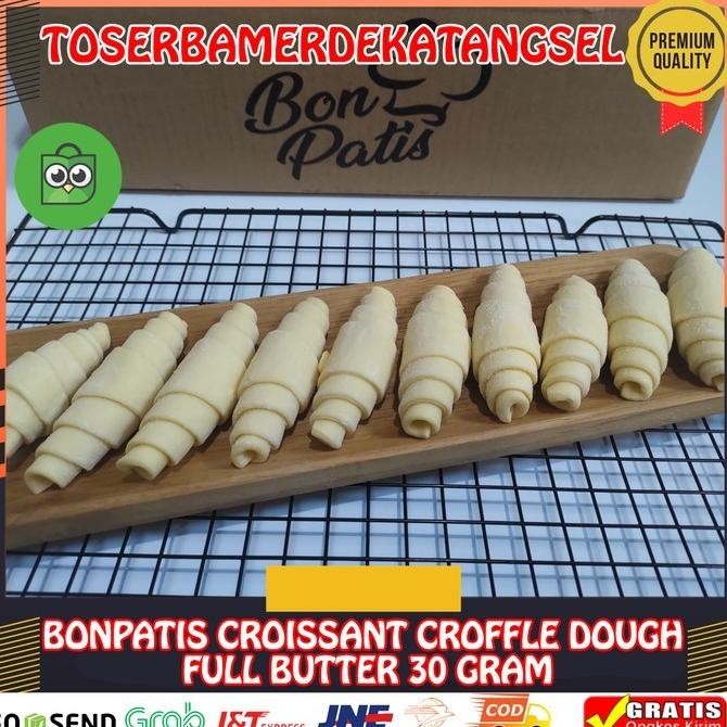 

Promo Bonpatis Croffle Croissant Dough Frozen Full Butter 30Gr (Min 160 Pcs)