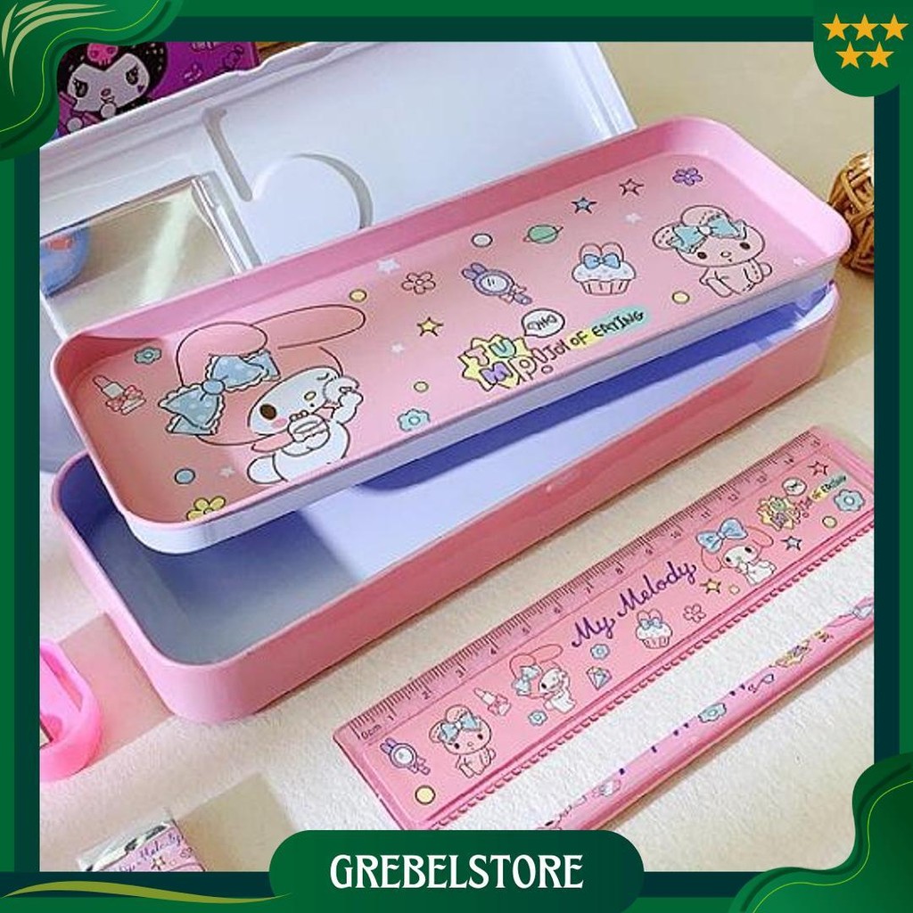 

Reseller Welcome - S6003 Kotak Pensil Sanrio Bening 2 Tingkat / Kotak Pensil Sanrio / Kotak Pensil Magnet / Kotak Pensil Anak / Kotak Pensil Gratis Ongkir