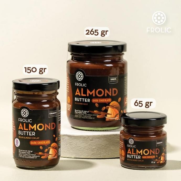 

FROLIC Almond Butter Dark Chocolate - Selai Kacang Almond Coklat Hitam
