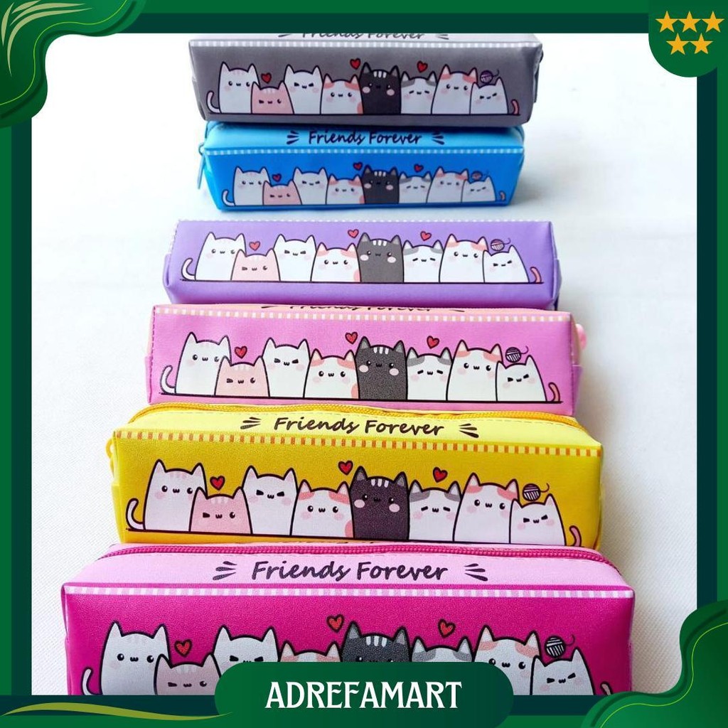 

Kotak Pensil Zipper Kartun Tempat Pensil Karakter Cat Friends Forever Gratis Ongkir