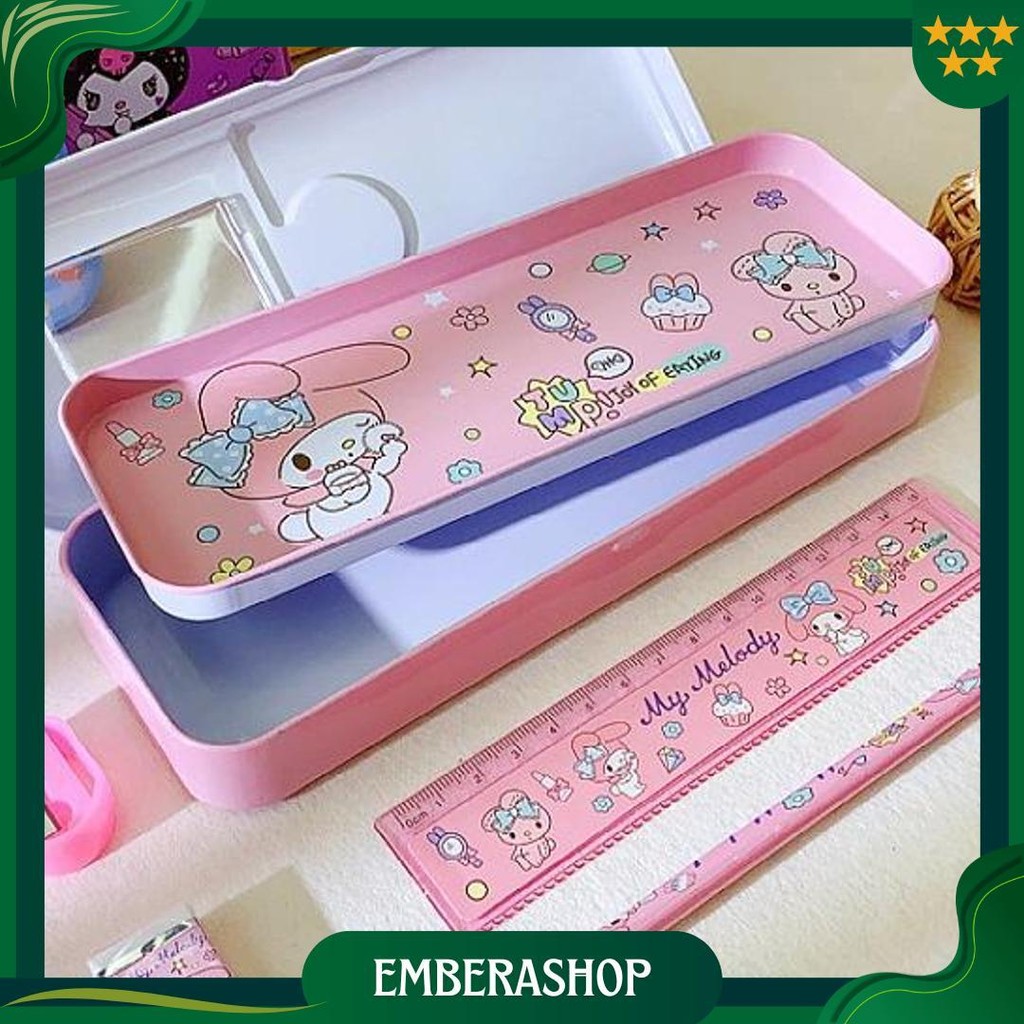 

Sao - S6003 Kotak Pensil Sanrio Bening 2 Tingkat / Kotak Pensil Sanrio / Kotak Pensil Magnet / Kotak Pensil Anak / Kotak Pensil Ori