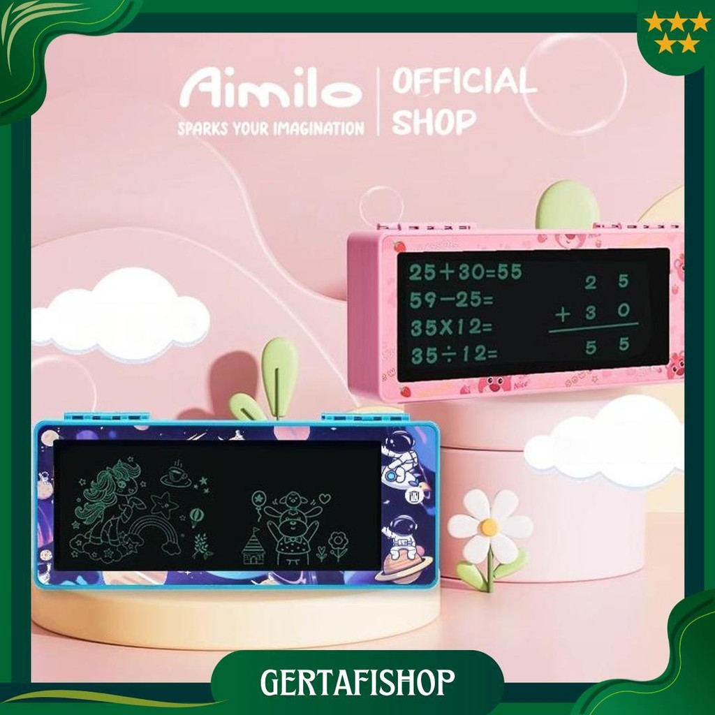Aimilo Drawing Box Kotak Pensil Aesthetic Dengan Papan Coret Tempat Pensil Anak Laki Laki Waterproof