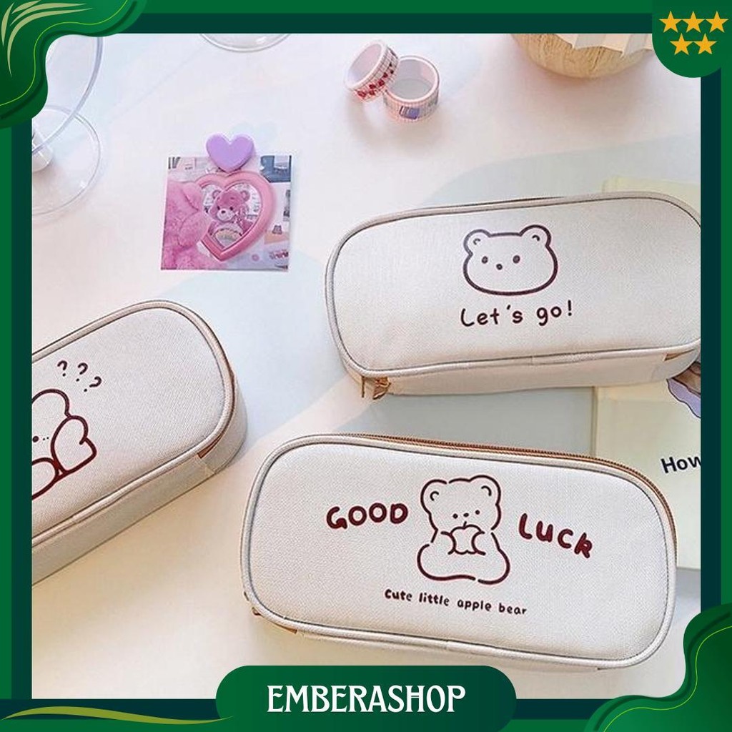 

Mismi Annette Pencil Case Kotak Pensil Cute Bear Sekolah Perempuan Trendy - K1A Sale