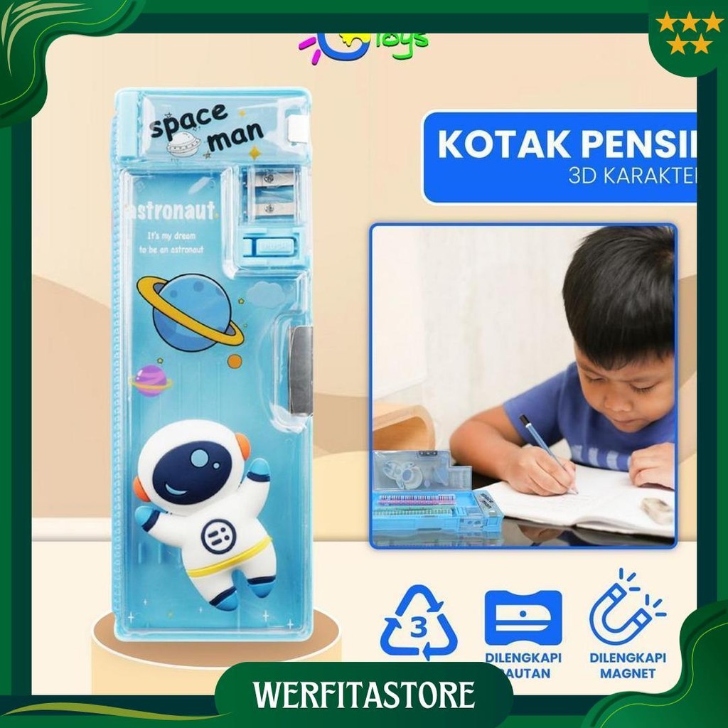 

Cr-A59 Tempat Pensil Anak 3D Timbul Magnetic Multifungsi Alat Tulis Sekolah / Kotak Pensil Pencil Case Magnet Untuk Anak Tk Promo