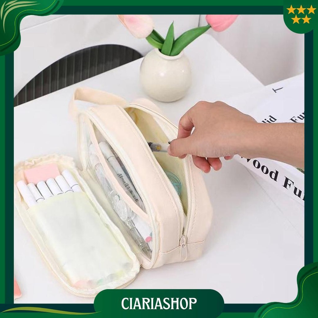 

Eeghrerr Pencil Cases Large Capacity Pencil Bag Tas Pena Tempat Kotak Pensil Aesthetic Promo Puncak
