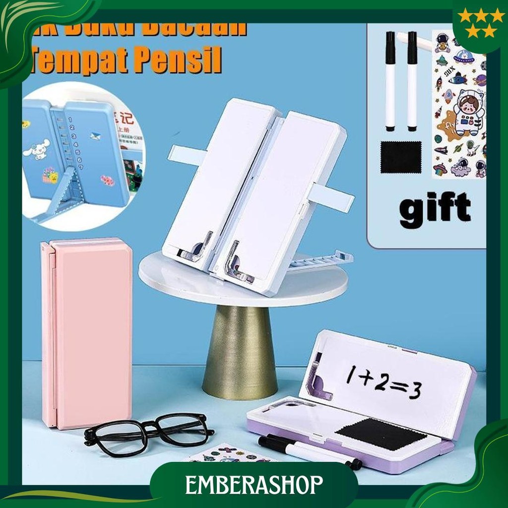 

Tempat Pensil 2In1 Multifungsi Pencil Case Book Holder Kotak Pensil Lipat Dengan Tatakan Buku Dan Papan Tulis Praktis Anak Sekolah Sale