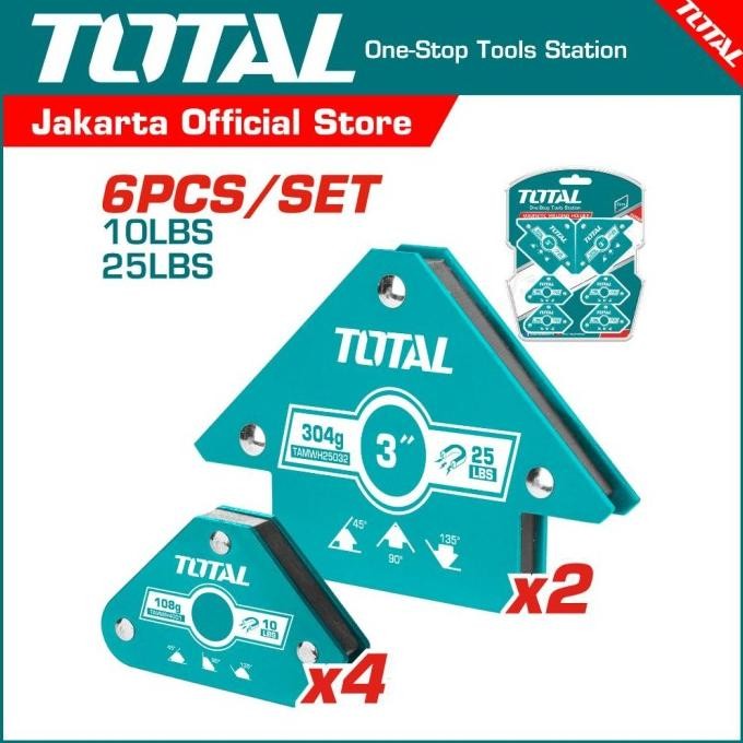 Promo Total 6 Pcs Magnetic Welding Holder Set Tamwh6002 - Siku Magnet Las 6Pcs