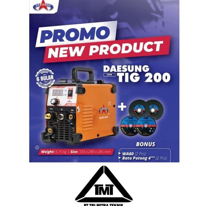 Murah Mesin Las Argon Tig 200A Travo Las Tig 200 Daesung Tig-Mma 200A Fulset