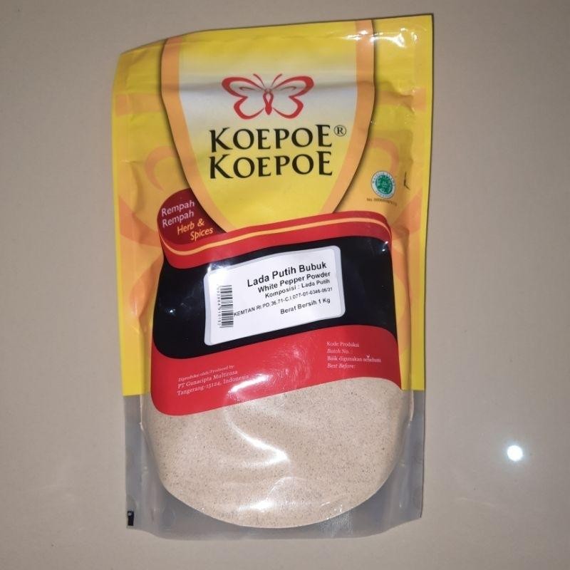 

Promo Lada Putih Bubuk 1Kg Koepoe Koepoe Exp Feb 2027 Lada Bubuk Merica Bubuk New Best Quality Asli 100% Original