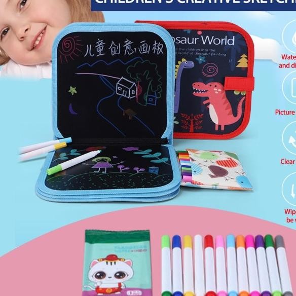 

Portable Oft Chal Board Drawing Boo Magic Painting Unicorn