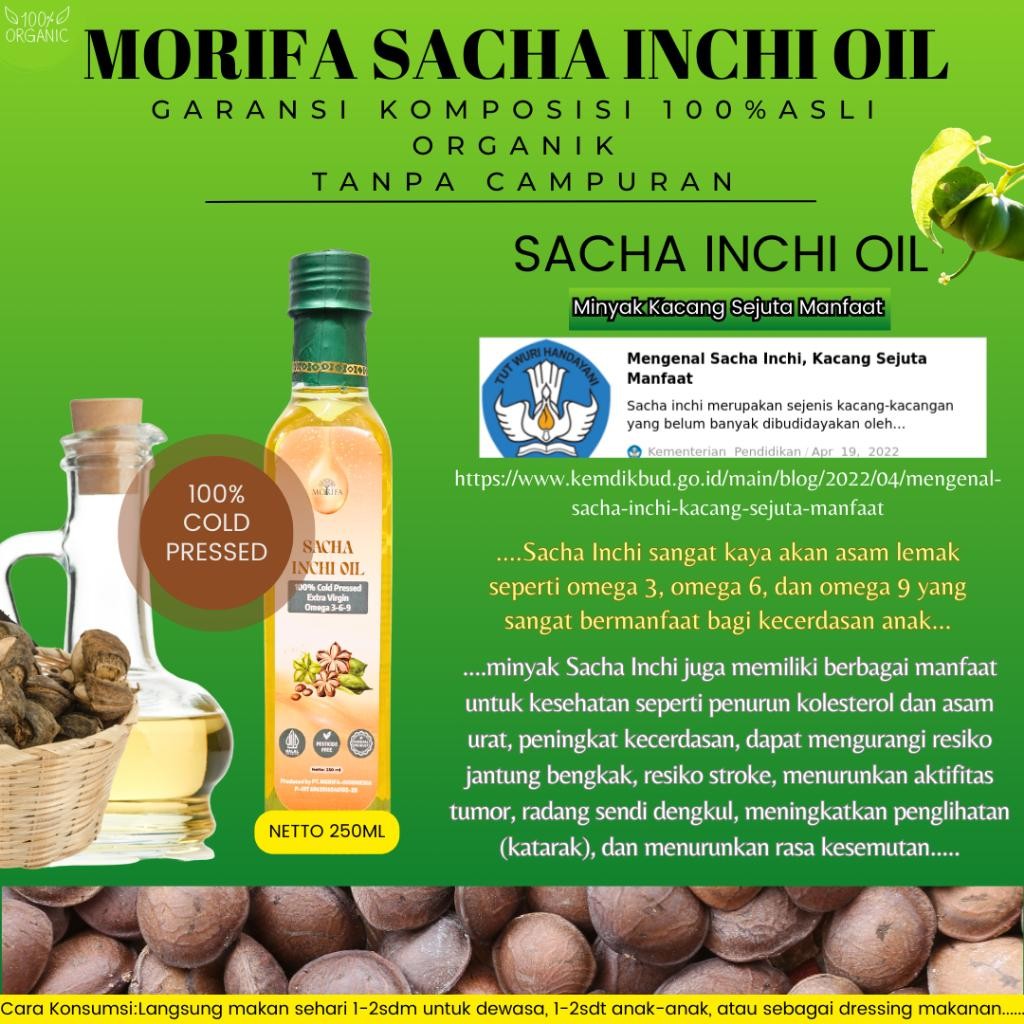 

Morifa Sacha Inchi Oil Minyak Sacha Inchi Omega 369 Extra Virgin Cold Pressed 250Ml Termurah Best Quality Asli 100% Original