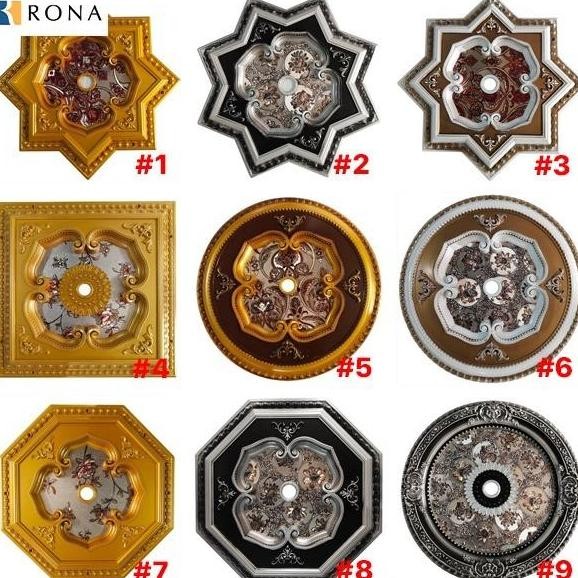 Promo Cod Ornamen Lampu Plafon Pvc Panel Minimalis/ Ornamen Plafon Pvc 60 X 60 Cm Lampu Plafon Gypsu