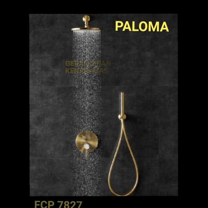 Shower Tanam Set Paloma Fcp 7827 Kran Shower Tanam Panas Dingin Gold New Stok
