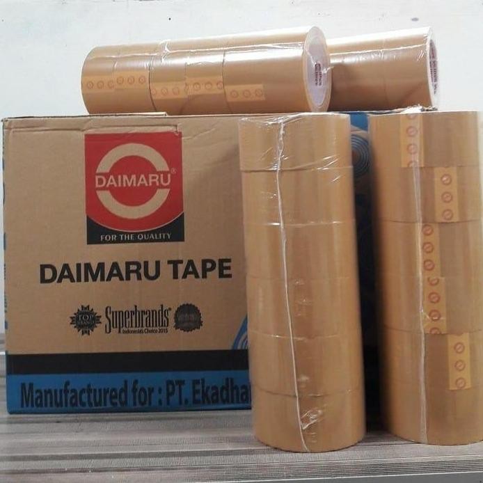 

6 Pcs Lakban Daimaru 48mm x 90 Yard Bening Coklat murah